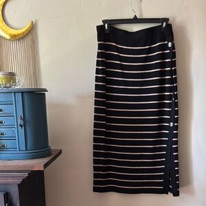 Striped Black and Cream Skirt